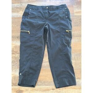 Chico's black crop cargo  pants Chico's 2.5  = 14 Large